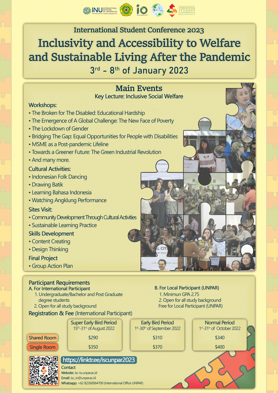 Open for student applications International Student Conference 2023